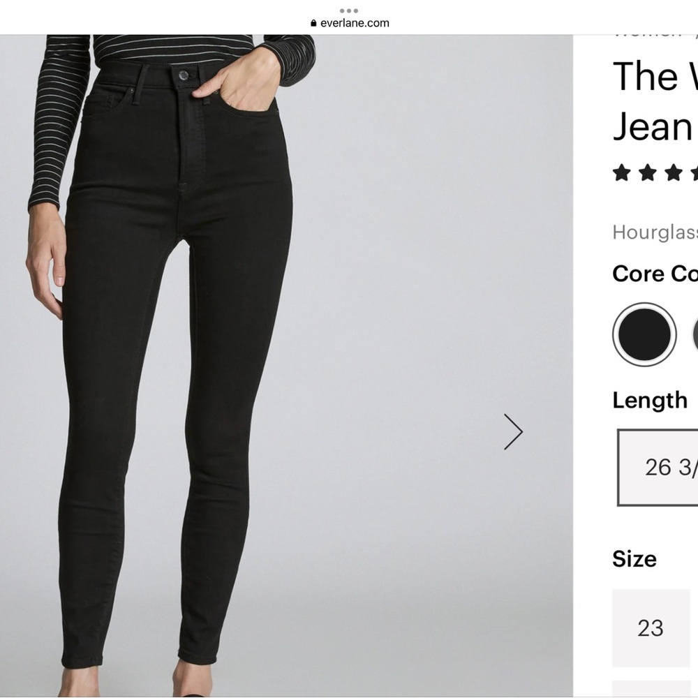 EVERLANE High Rise Authentic Stretch Skinny Ankle Jeans size 27